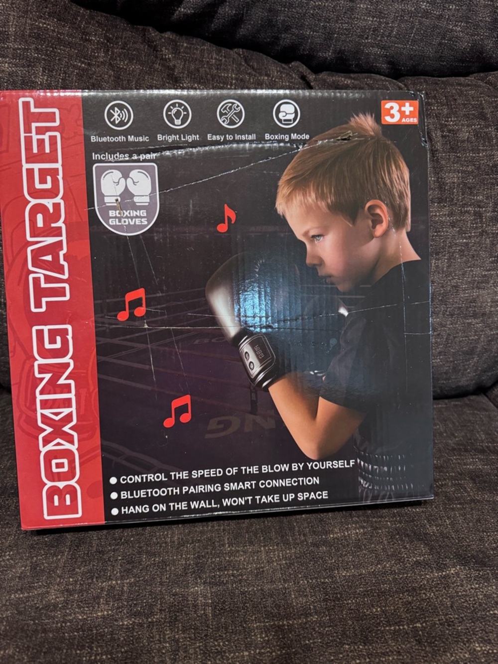 Boxing target Strike Pad Electronic Bluetooth Music, Gloves, Wall Mount, Type-C